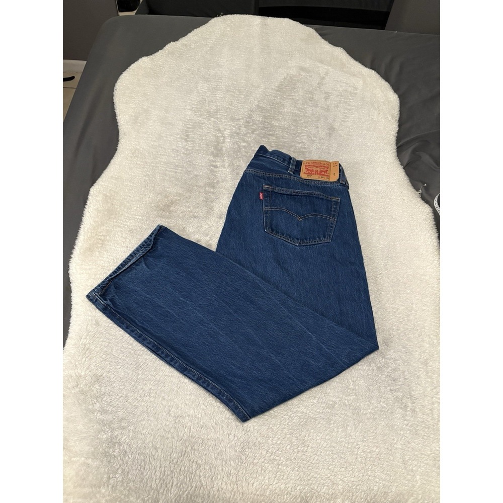 Levi's 501 Men's Straight Blue Denim Jeans Size 46x32 Act (42x30) Button Fly Pan